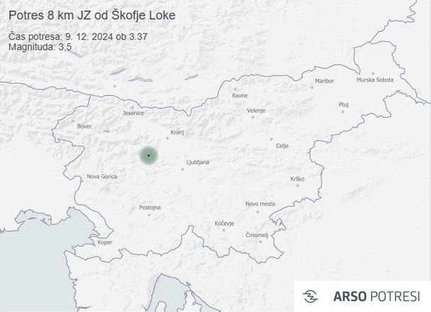 Immagine per Terremoto di 4.1 in Slovenia sentito anche a Gorizia, nessun danno rilevato