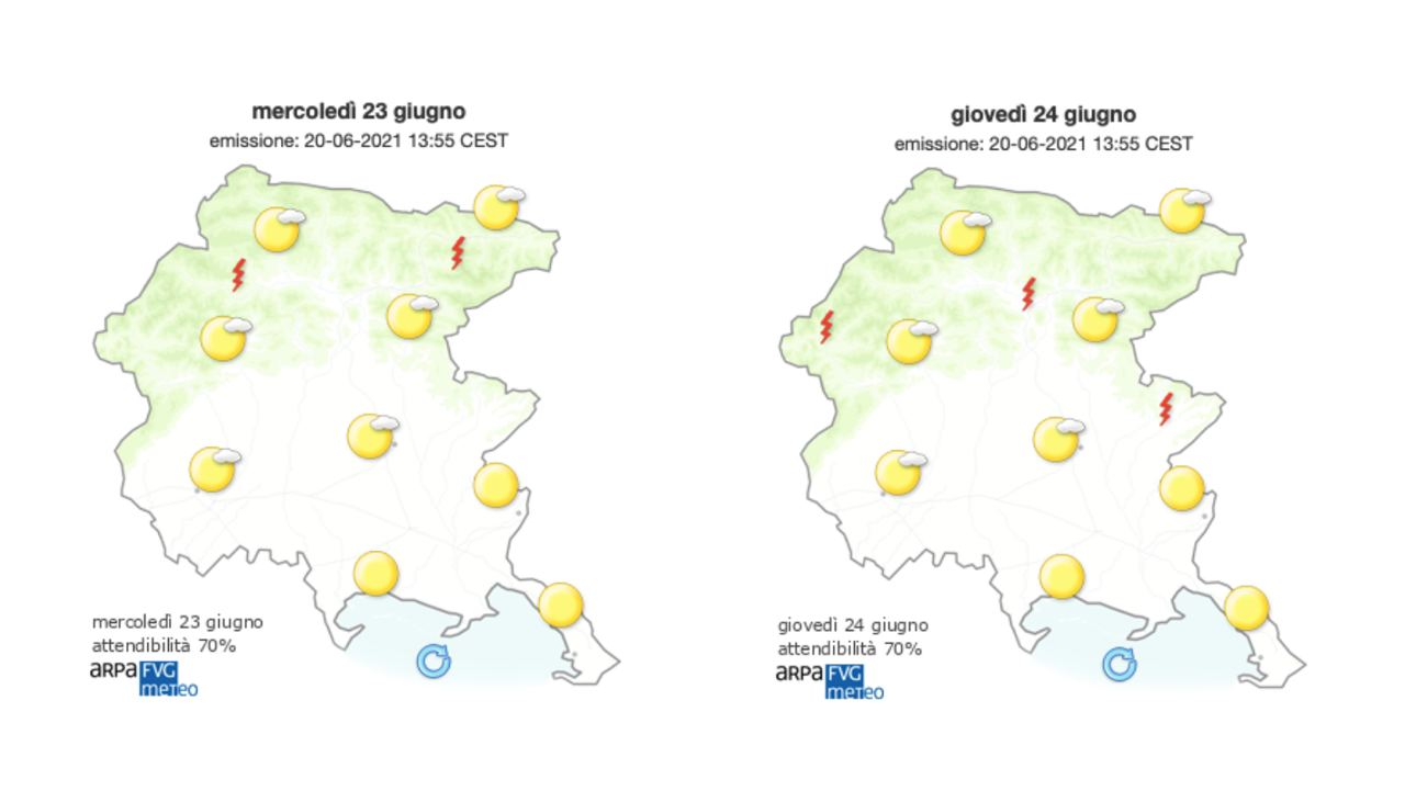 Non si spegne il caldo sul Goriziano, temperature ancora molto alte