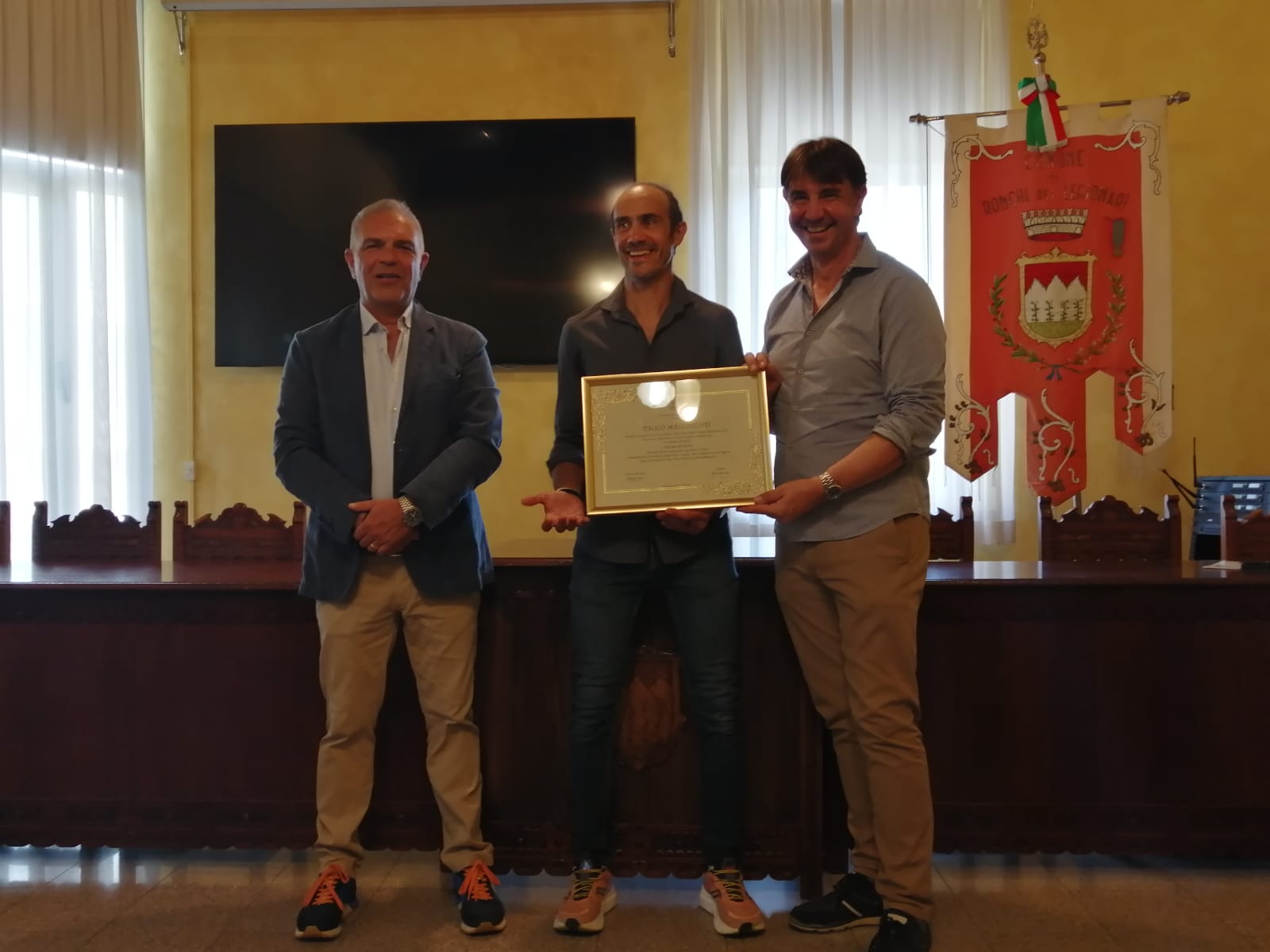 Paolo Massarenti sul tetto del mondo di triathlon, grande festa a Ronchi