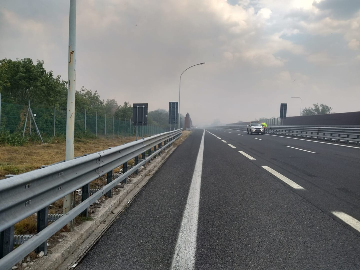 Incendio spento sul Carso, ritorno alla normalità in autostrada A4