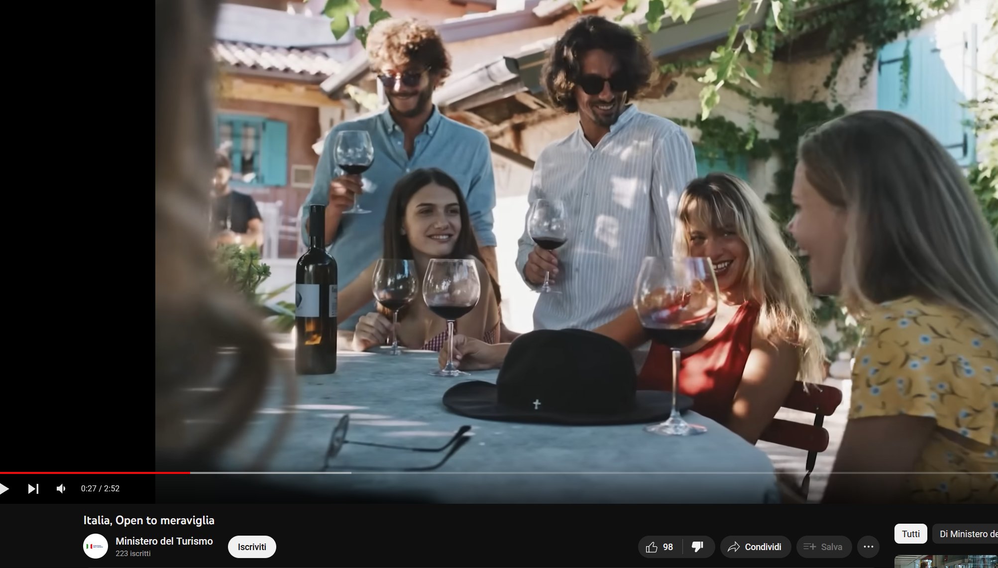 Immagine per Gaffe nello spot bellezze italiane, inserita cantina del Carso sloveno